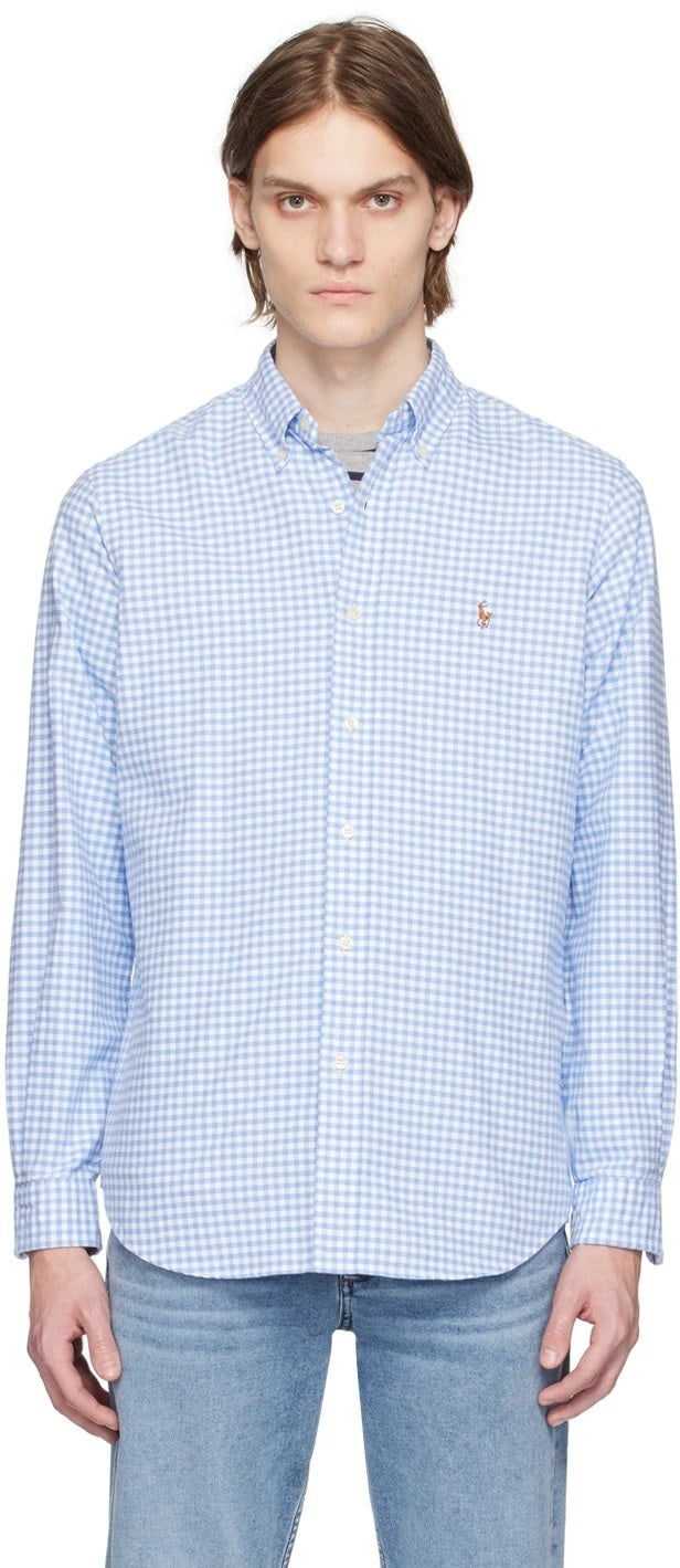 PRL Classic Fit Plaid Oxford Long Sleeve Woven Shirt