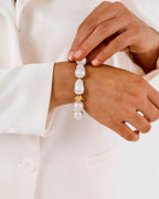 Susan Shaw Large Baroque Genuine Freshwater Pearl Toggle Bracelet
