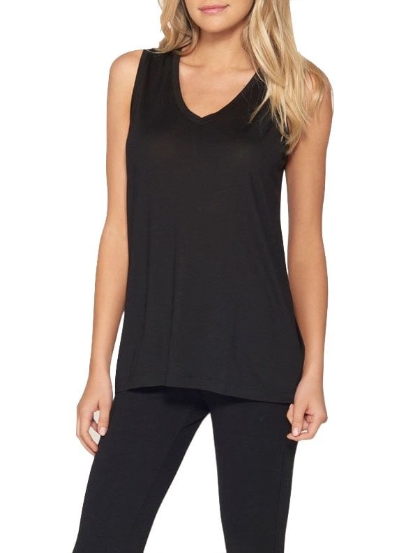 Barefoot Dreams Malibu Collection Sleeveless Modal V-neck Tank