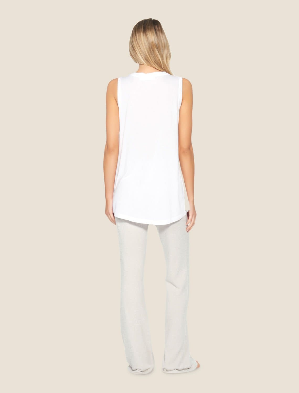 Barefoot Dreams Malibu Collection Sleeveless Modal V-neck Tank