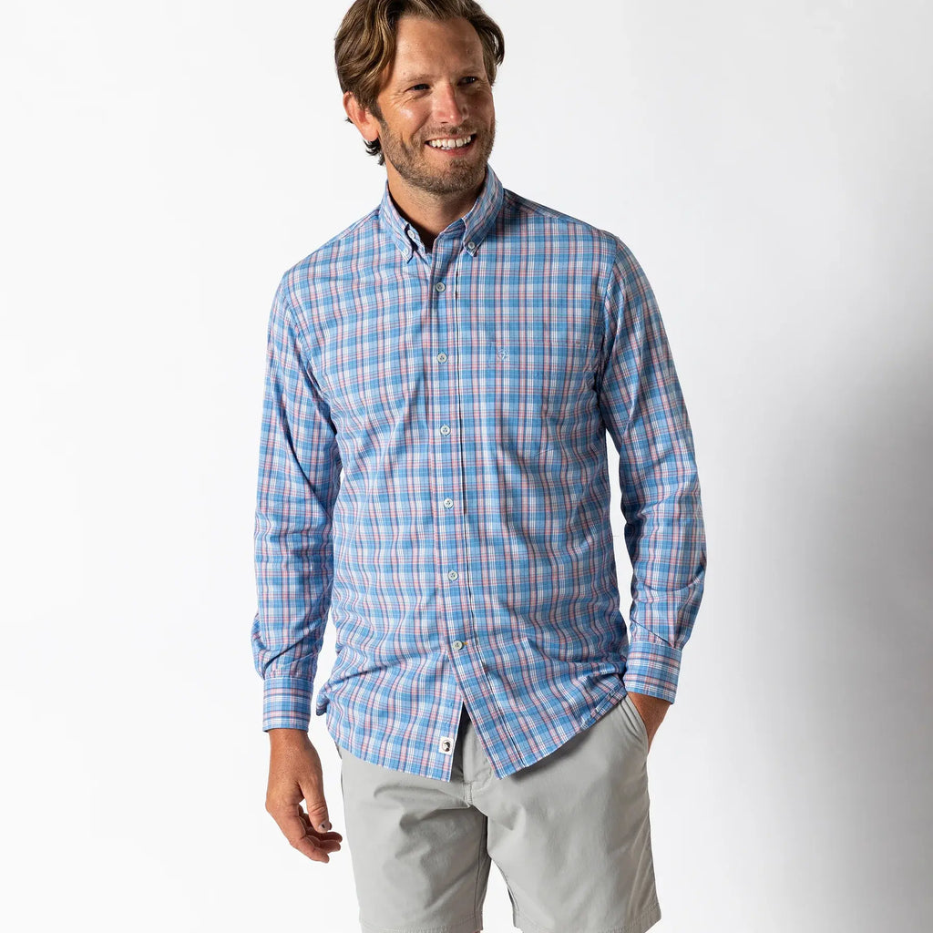 Duck Head Marcus Plaid Performance Poplin Sport Shirt