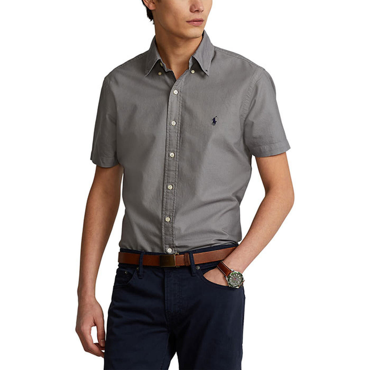 Polo Ralph Lauren Garment Dyed Short Sleeve Oxford Shirt