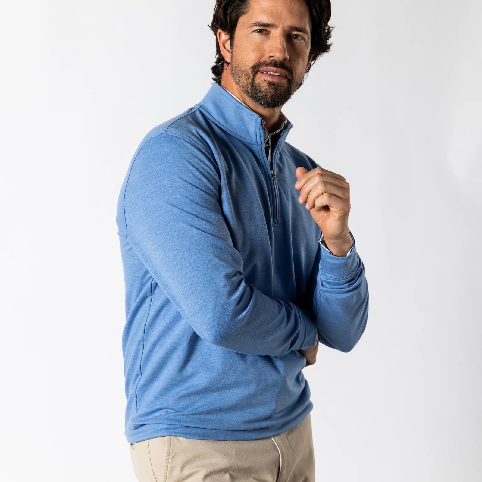 Duck Head LS Dunmore Performance 1/4 Zip Pullover