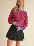 &Merci Embroidery Heart Crew Neck Sweater