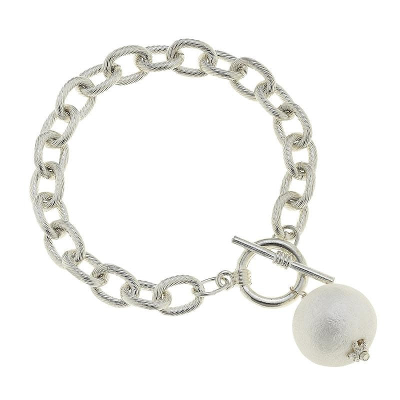 Susan Shaw Cotton Pearl Toggle Bracelet