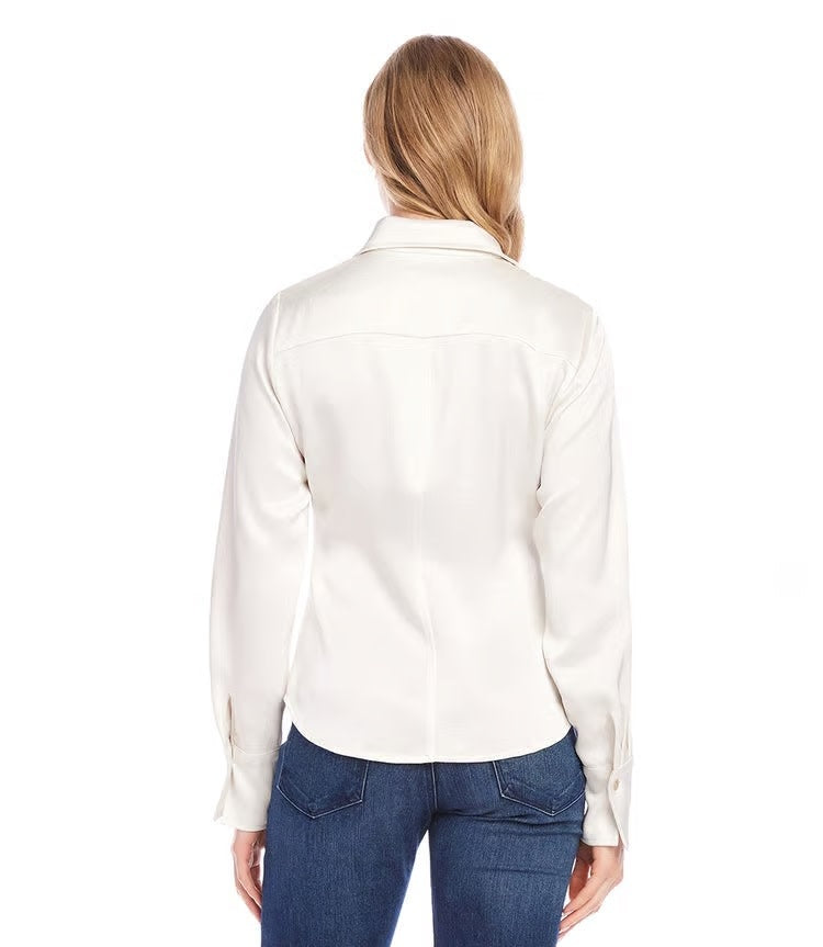 Karen Kane Side Pleat Shirt