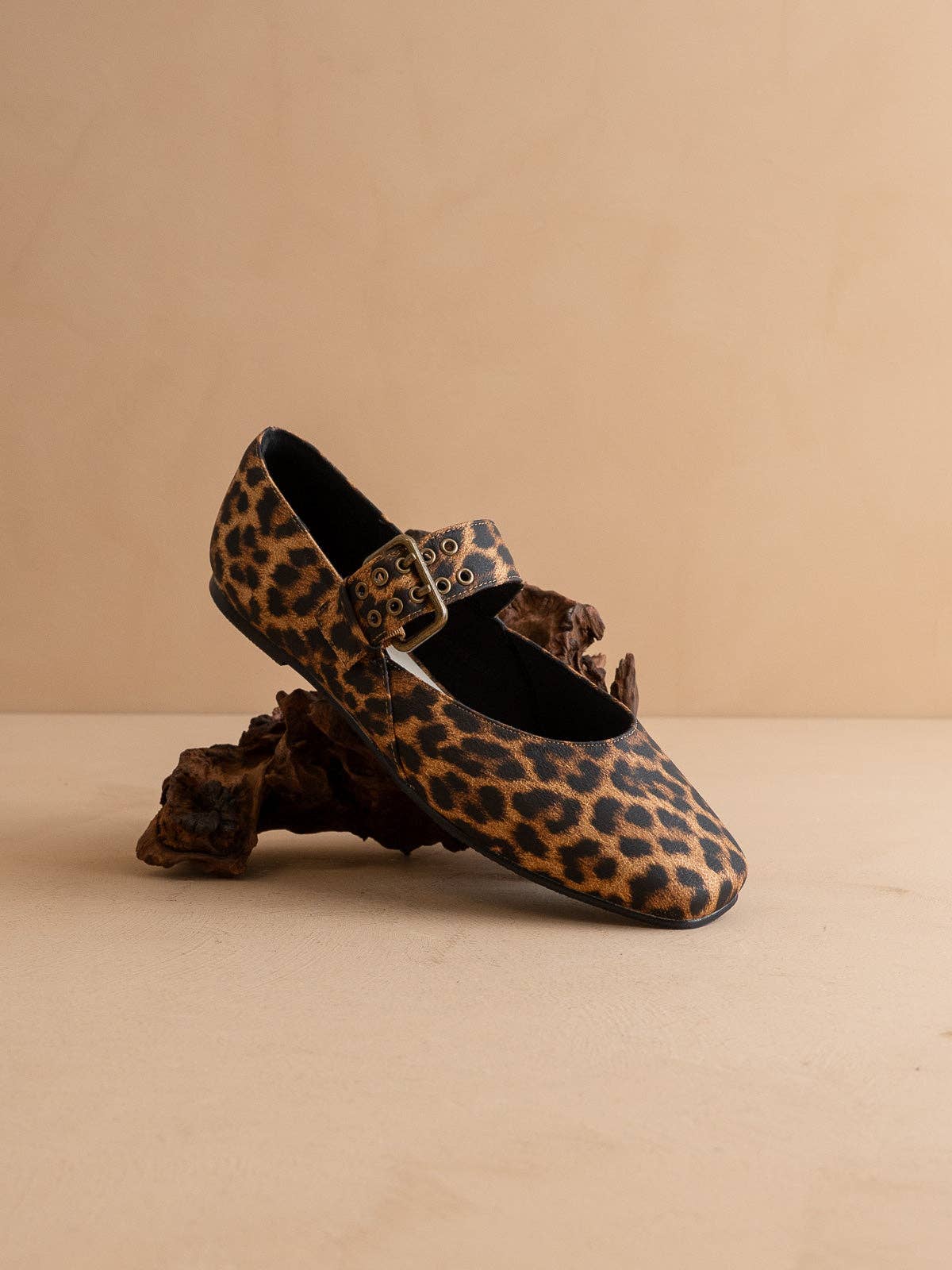 Oasis Society The Soho  Leopard Ballet Fall Flat with Buckle