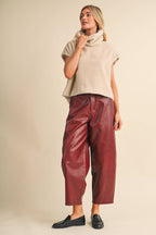 &MERCI Faux Fur cap sleeve top