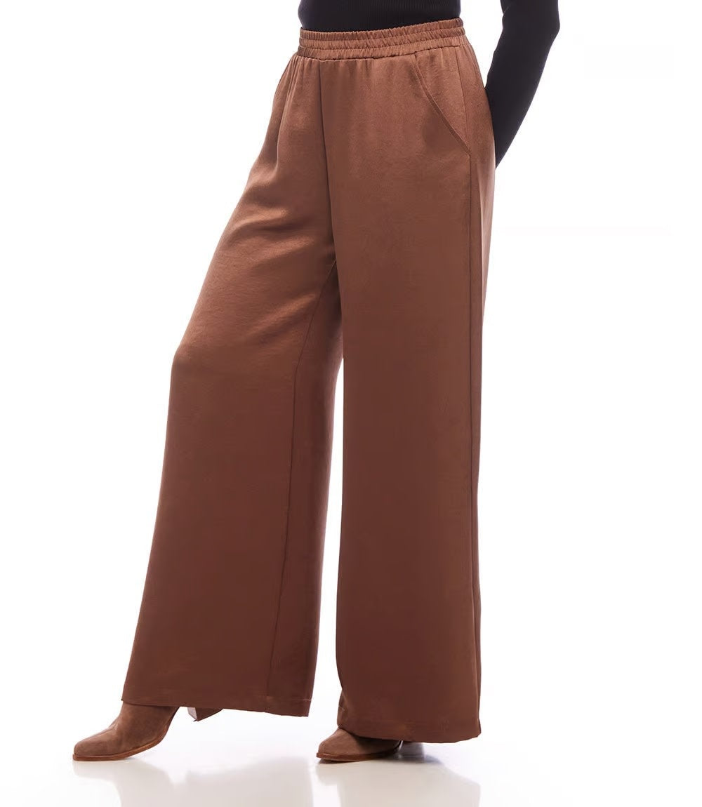 Karen Kane Wide Leg Satin Pants