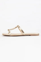 Ccocci Barsa-01 Golden Embellishment Double Strap Sandals