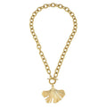 Susan Shaw Gingko Leaf Toggle Necklace