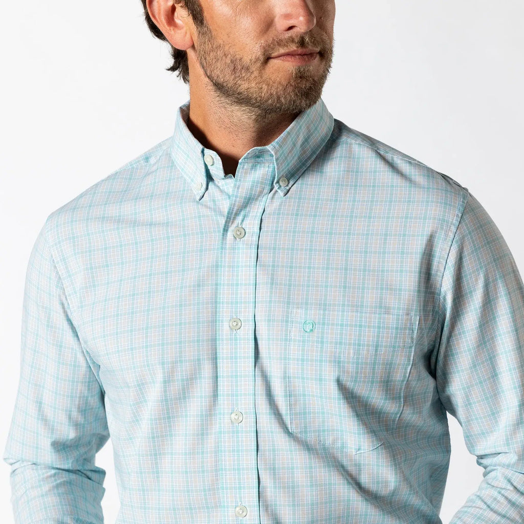 Duck Head Trent Plaid Performance Poplin Sport Shirt