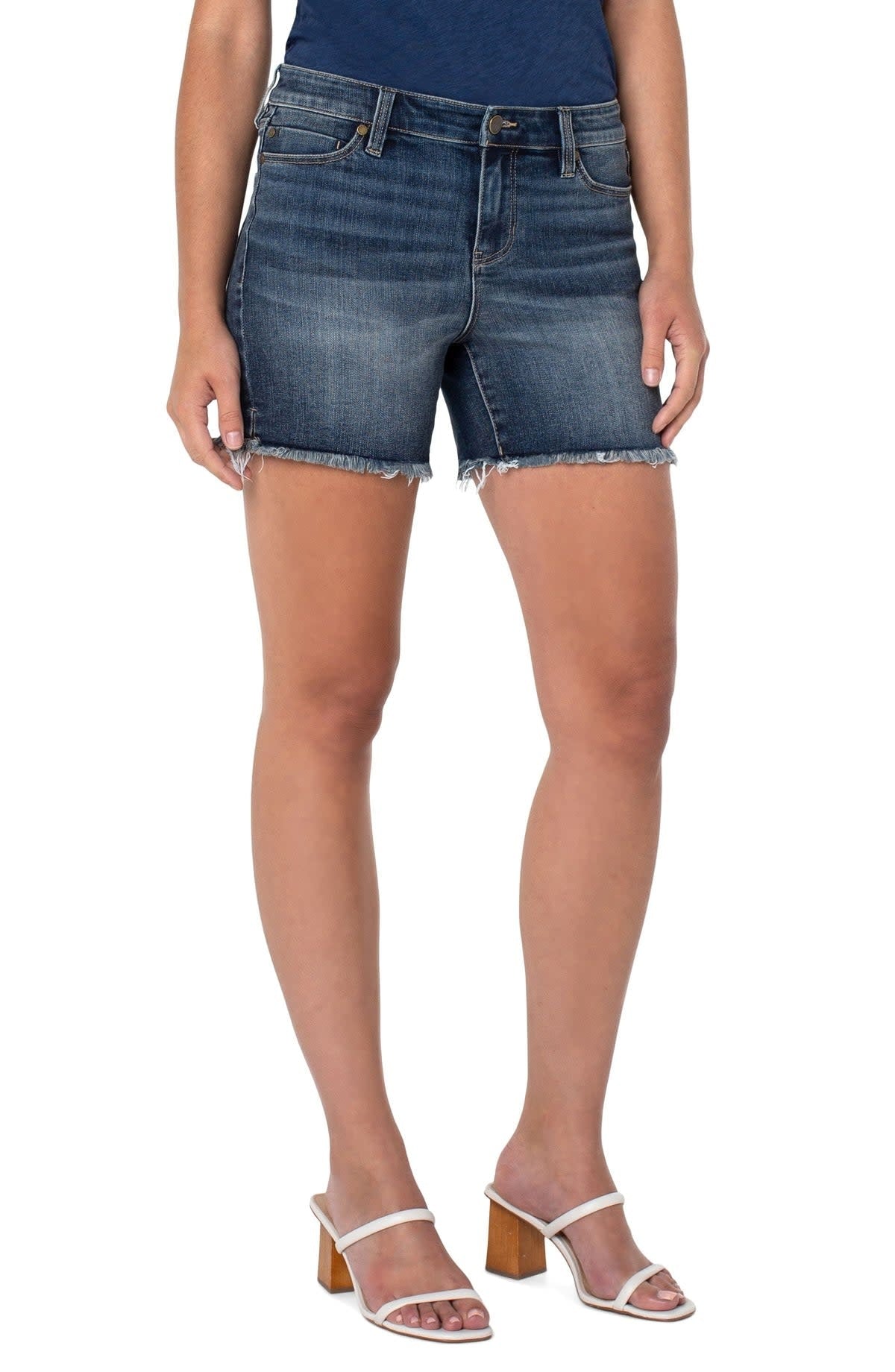 Liverpool Eco Vickie Fray Hem Shorts