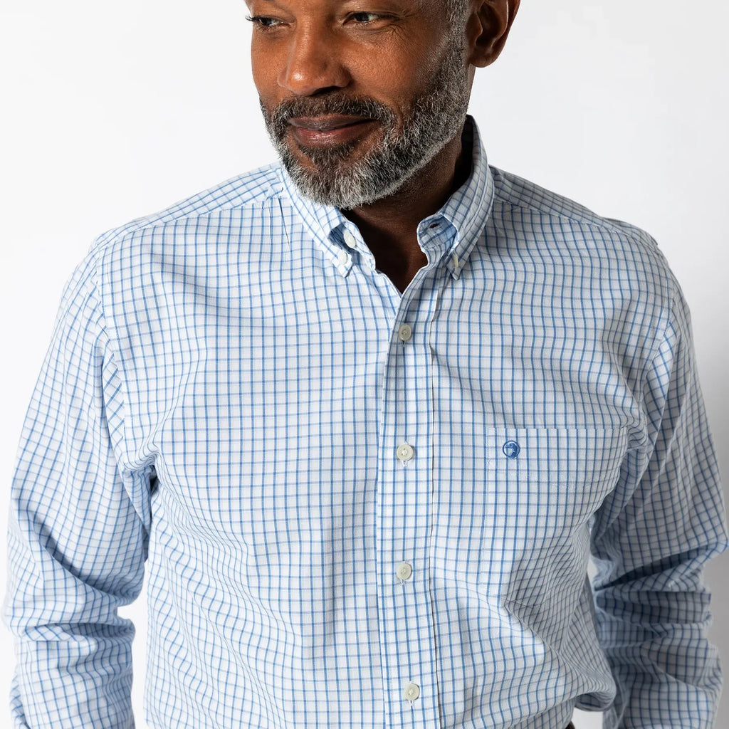 Duck Head Edgewood Plaid Performance Poplin Sport Shirt