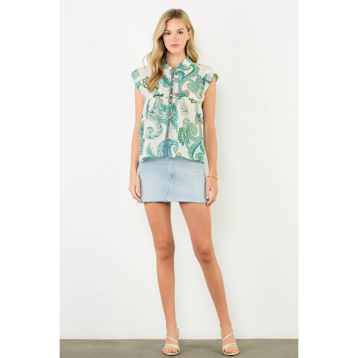 THML - Short Sleeve Print Top