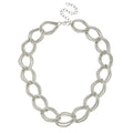 Susan Shaw Large Silver Textured Chain Necklace
