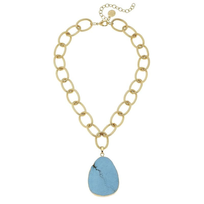 Susan Shaw Turquoise Pendant Necklace