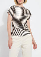 Lyssé Bruna Printed Side Draped Top