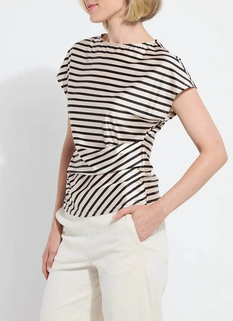 Lyssé Bruna Printed Side Draped Top