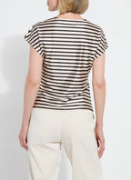 Lyssé Bruna Printed Side Draped Top