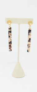 Virtue - Hammered Acrylic Bar Earrings