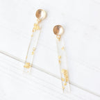 Virtue - Hammered Acrylic Bar Earrings