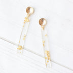 Virtue - Hammered Acrylic Bar Earrings
