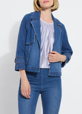 Lyssé Jeanne Cropped Tencel Denim Trench