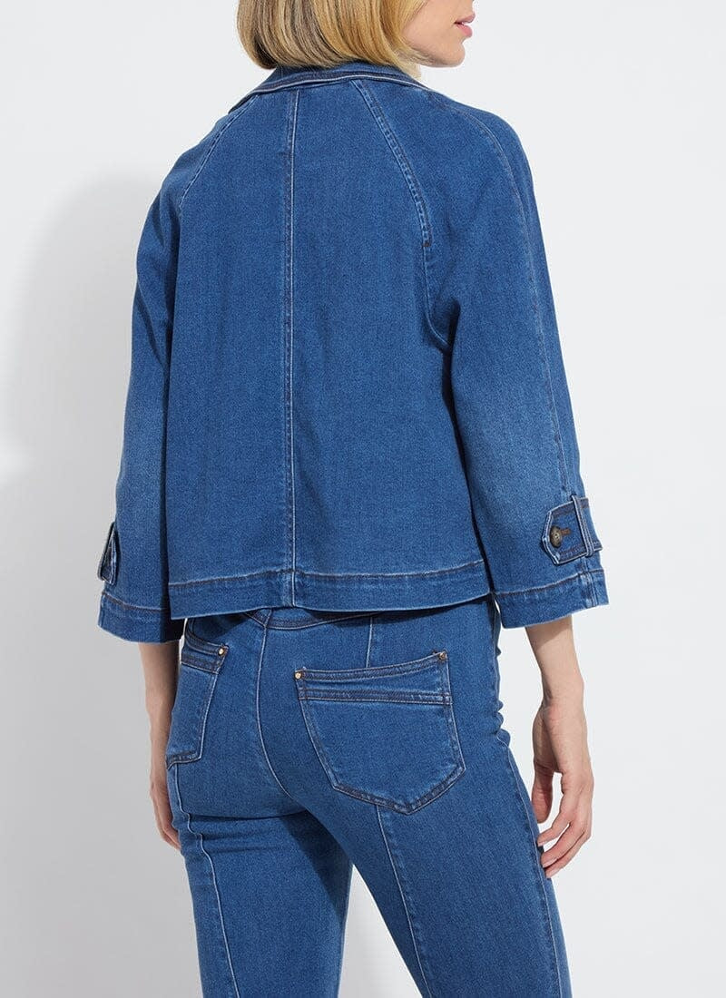 Lyssé Jeanne Cropped Tencel Denim Trench