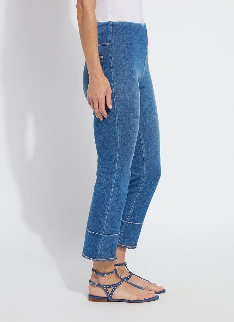 Lyssé Dara Seamed Hem Crop Denim (25" inseam)