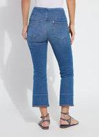 Lyssé Dara Seamed Hem Crop Denim (25" inseam)