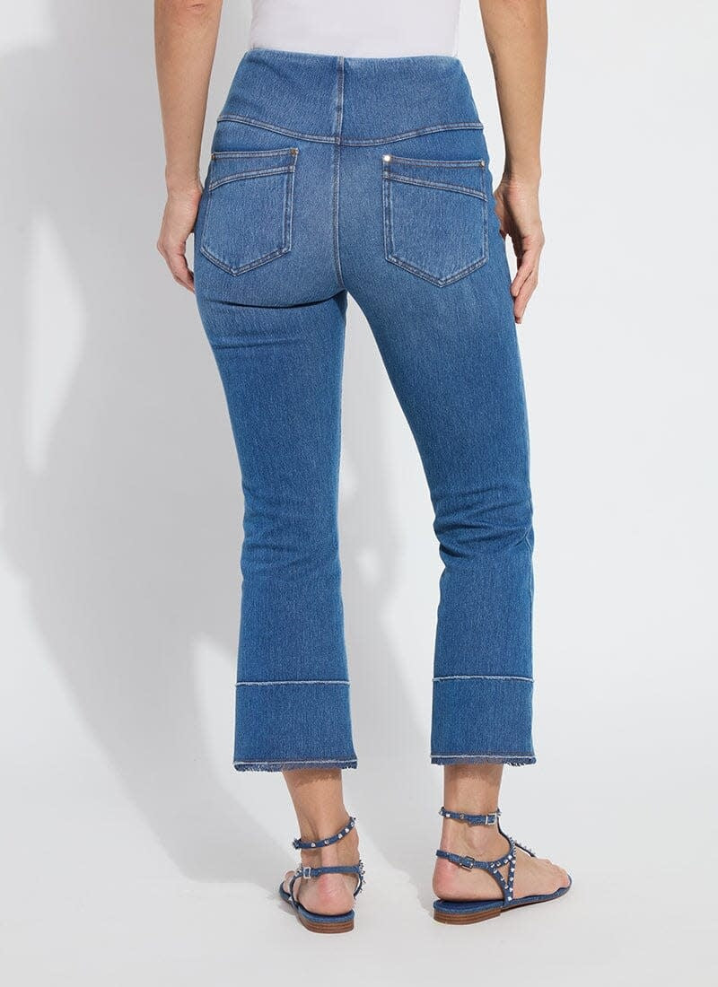Lyssé Dara Seamed Hem Crop Denim (25" inseam)