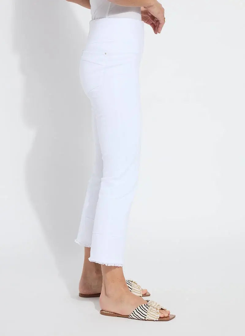 Lyssé Dara Seamed Hem Crop Denim (25" inseam)