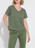 Lysse Cyrus Box-Cut V-Neck Tee