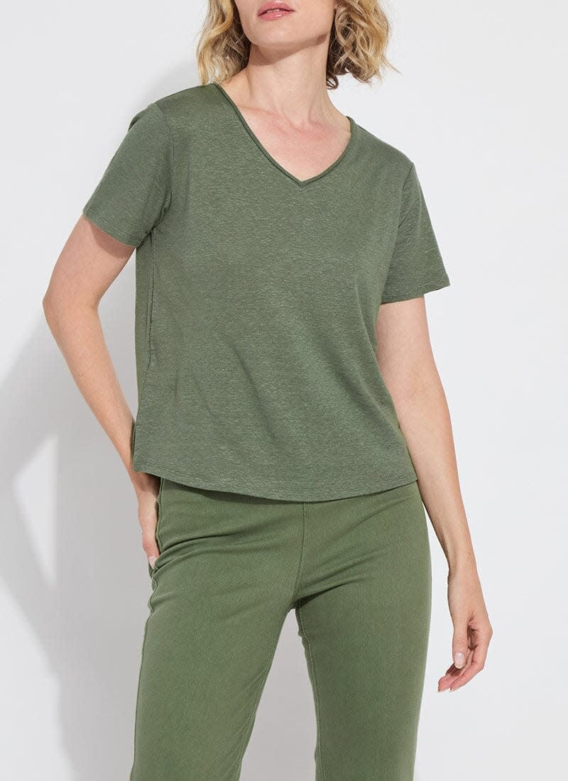Lysse Cyrus Box-Cut V-Neck Tee