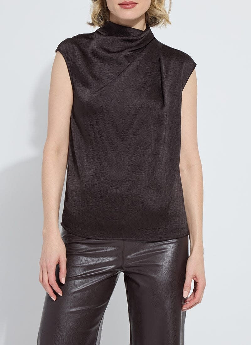 Lysse Aisha High Neck Draped Blouse