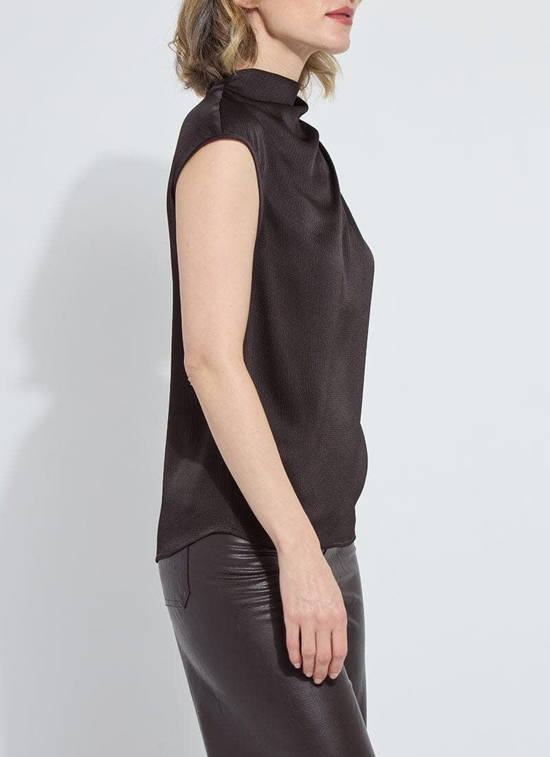 Lysse Aisha High Neck Draped Blouse