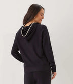 Karen Kane Edge Stitch Hoodie Top