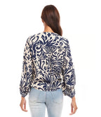 Karen Kane Blouson Sleeve Tie Front Top
