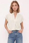 Naked Zebra - Soft Matte Drop Shoulder Blouse