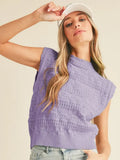 &Merci Knit Pointelle Sweater Vest