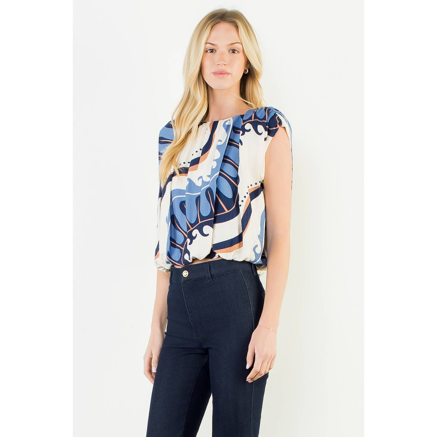 THML - Sleeveless Abstract Top