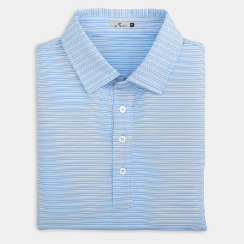 GenTeal Apparel Campus Stripe Performance Polo