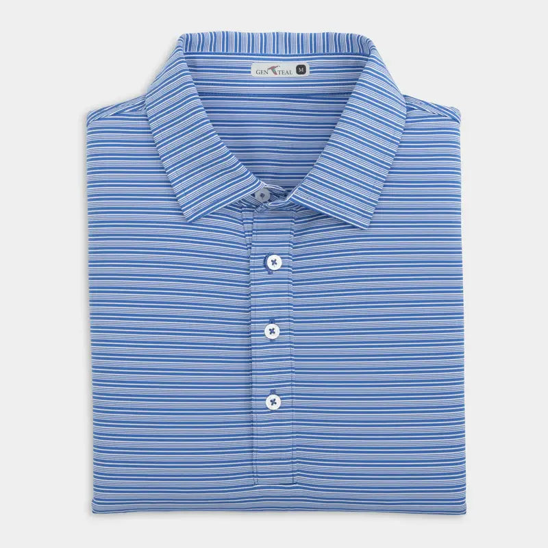 GenTeal Apparel Campus Stripe Performance Polo
