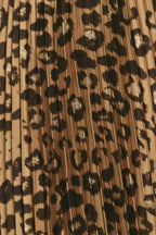 Flying Tomato leopard print woven pleated maxi skirt