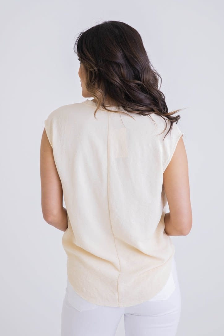 Karlie Solid Scoop Sleeveless Top