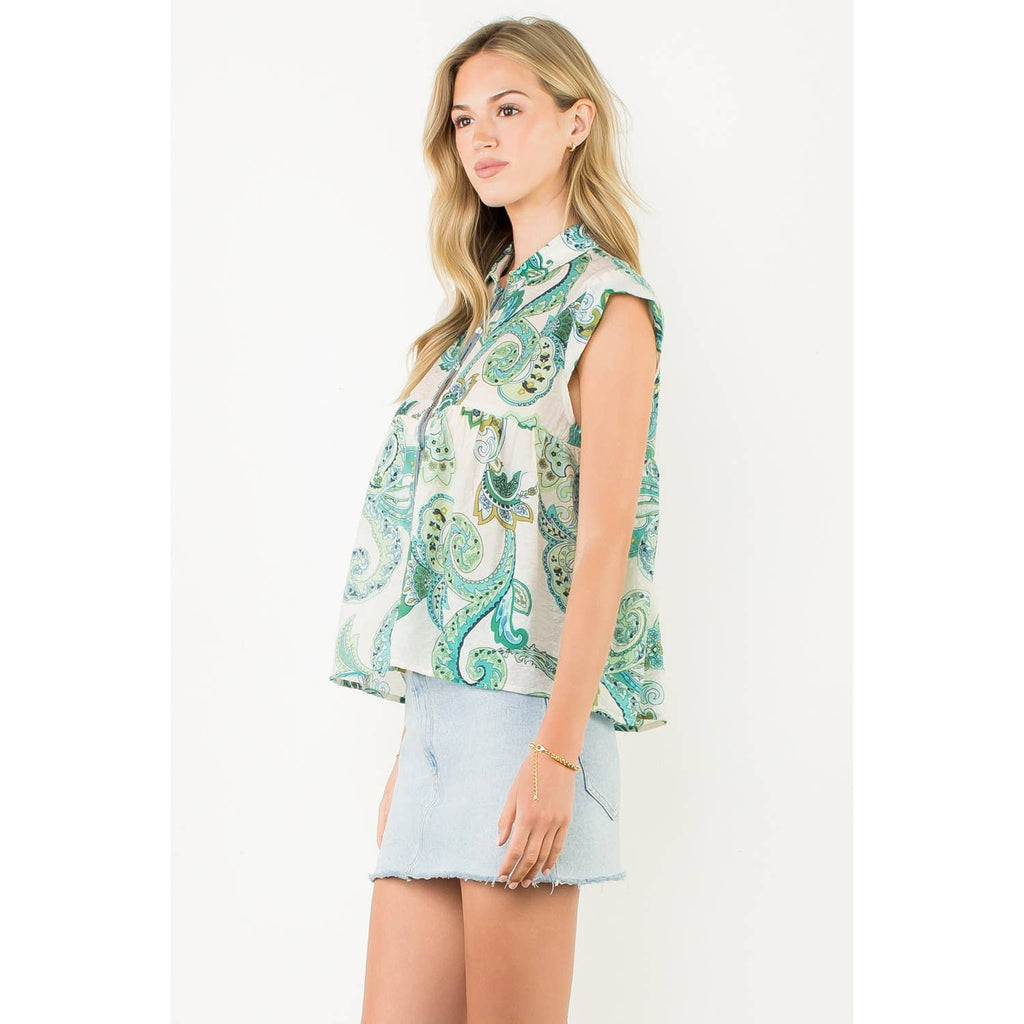THML - Short Sleeve Print Top