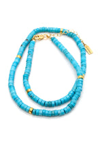 Lizou Natural Stone Short Necklace with Gold -Stone Collection