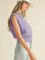 &Merci Knit Pointelle Sweater Vest