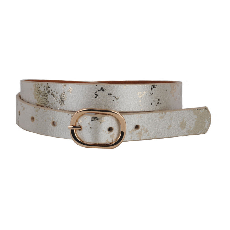 Most Wanted Gold Shimmer Glam Leather Belt